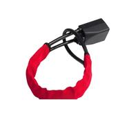 Blocco per volante cintura sicurezza dell'auto, Volante for auto e lucchetto for cintura di sicurezza - Cavo in acciaio antifurto for camion, furgone, camper, nero/rosso(Red)