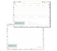 blocco planner settimanale A5 [Foglia d'oro] 50 pagine con blocco note sul retro - ecologico e sostenibile