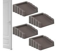 Blocco porta - Blocco porta antiscivolo, resistente, supporto antiscivolo, 4 pezzi, bidirezionale, privacy, casa, camera, hotel, sicurezza, protezione antifurto