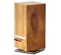 Blocco portacoltelli girevole a 360 gradi, magnetico, senza coltello, in legno di acacacia, universale, non equipaggiato, in legno di acacia, blocco magnetico rotante | Mahona