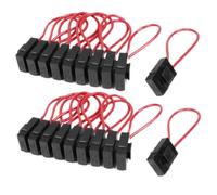 Blocco portafusibili in linea 30A filo nero rosso for camion barca auto 20pz