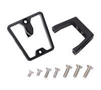 Blocco portapacchi anteriore per biciclette, custodia portapacchi anteriore in lega di alluminio a 3 fori per biciclette pieghevoli e Dahon, nero con bordo lucido e alta capacità