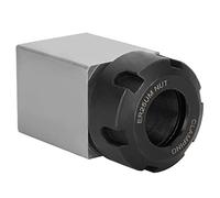 Blocco Portapinza ER25, Acciaio ad Alta Durezza, Argento e Nero, 6.9x4.5x4.5 cm, per Tornio CNC e Macchina Incisione