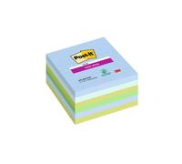 Post-it Foglietti Super Sticky Grandi Formati, Collezione Oasis, Confezione da 6 blocchetti, 90 Fogli per blocco, 101 mm x 101 mm, Colori Azzurro, Verde. Per Appunti, Elenchi & Promemoria