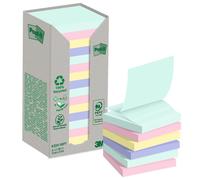 Post-it Blocco Z-Notes R330-1RPT – 76 x 76 mm, 100 fogli, carta 100% riciclata – conf. 16 pezzi
