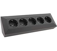 Blocco prese a 5 vie, nero 250V~/ 16A