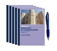 Blocco Proposte Commissione A5 Triplice Copia - 33x3 Fogli Autoricalcanti (3 Copie) - Blocchetto Copia Commissioni Ordini per Agenti e Rappresentanti - CON PENNA TOUCH OMAGGIO Dodici12® (20)