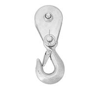 Blocco Puleggia Singolo 1 Pz Paranco a Puleggia per Fune in Acciaio Ad Alta Resistenza Singola Ruota Paranco con Fune di Sollevamento con Gancio Girevole e di Puleggia