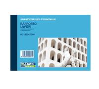 Blocco Rapporto Lavori Data Ufficio - 50/50 Copie Autoricalcanti - 16x11 cm - DU