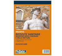Blocco ricevute sanitarie numerate - 100/2 copie autoricalcanti - 21,5x14,8cm - DU1653C1000 - Data Ufficio