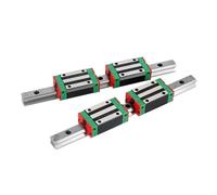 Blocco scorrevole con cuscinetto lineare su rotaia 2 guide lineari 15mm HGH15CA + 1 pz 1605 alloggiamento for dado a ricircolo di sfere + supporto BK/BF12+giunti(HGR15 1605 500mm)
