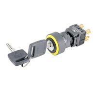 Blocco Selettore Chiave Interruttore Di Blocco DPDT ON-OFF-ON 3 Posizione 1/0/2 16mm Diametro Di Montaggio AC 250 V 0.5A Testa Rotonda con 2 Chiavi