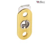 BLOCCO SICUREZZA OVALE PER MANIGLIA DK OTTONE LUCIDO