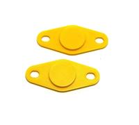 Blocco specchio giallo fuori base piastre copri foro billetta APRILIA RSV MIL...