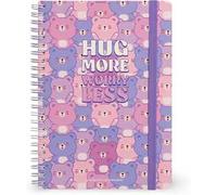 Legami - Quaderno Spiralato a Righe 7 mm, Teddy Bear, Formato A5, Large, in Carta FSC Certificata, Contiene 1 Foglio di Adesivi, 160 Pagine, Chiusura con Elastico, 15 x 21 cm