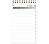 Blocco spiralato Age Bag, My.Task Manager 12x20cm 125F pre-stamp.stacc. Nero