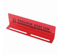Blocco stazione tagout a parete montata in acciaio rosso in acciaio ad allarme ad alta sicurezza stazione di pacchetto per la gestione di spegnimento industriale stazioni di lavoro