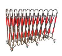 Blocco stradale mobile scalabile, traffico in acciaio inox barriera barriera multicolore 43,3 x (98,4-393,7) in (43,3 x 98,4 pollici)