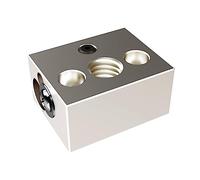 Blocco termico per stampante Ender3S1 Blocco termico in alluminio per ugello Blocco riscaldante J-Head Hotend estrusore Bowden Alluminio/rame placcato