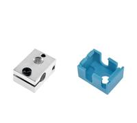 Blocco termico V6 in alluminio aggiornato 23x16x12 mm compatibile con i materiali di consumo della stampante per riscaldatore HotEnd estrusore J-head V6 PT100 3D(Type C)