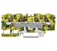 Blocco Terminale A Morsetto Spinto Con 4 Conduttori Verde/Giallo 20-8Awg