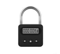 Blocco timer in metallo con display LCD, multi funzione, gestione elettronica del tempo fino a 999 ore
