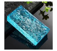 Blocco trasparente ondulato, Mattoni di vetro con design cristallino multicolore, diverse dimensioni for la ristrutturazione di uffici e case(Blue,100x100x20mm)