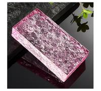 Blocco trasparente ondulato, Mattoni di vetro con design cristallino multicolore, diverse dimensioni for la ristrutturazione di uffici e case(Pink,100x100x50mm)