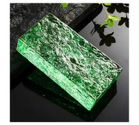 Blocco trasparente ondulato, Mattoni di vetro con design cristallino multicolore, diverse dimensioni for la ristrutturazione di uffici e case(Green,100x100x20mm)