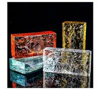 Blocco trasparente ondulato, Mattoni di vetro, mattoni di cristallo multicolore 200x100x50mm, isolamento acustico e termico, pareti divisorie for edifici(Grey)