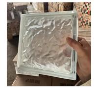 Blocco trasparente ondulato, Mattoni di vetro trasparenti 190x190x80 mm for pareti divisorie for uffici, divisori for stanze, decorazioni for spazi(Clear-g)