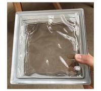 Blocco trasparente ondulato, Mattoni di vetro trasparenti 190x190x80 mm for pareti divisorie for uffici, divisori for stanze, decorazioni for spazi(Clear-f)