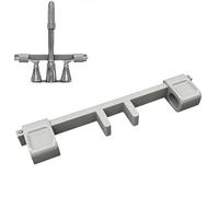 Blocco universale for maniglia del rubinetto for doppi lavandini, protezione di sicurezza for bambini e animali domestici con fissaggio centrale for tubo, tappo antiscivolo for cucina e bagno(Gray)