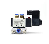 Blocco valvola solenoide pneumatica multi-opzione 4V210-08 da 12/24 V CC a 220 CA con base di raccordo for silenziatore, collettore a 6 vie, 1 pezzo(6 Row 10mm Fitting,DC24V)