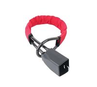Blocco volante e cintura di sicurezza, Blocco del volante di sicurezza for auto della cintura Cavo d'acciaio fune metallica Rosso Nero(Red)