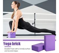 Blocco yoga in EVA antiscivolo con supporto smussato, blocco in schiuma leggero per pilates, adatto per pilates, meditazione, equilibrio, stretching, posizioni profonde, danza, palestra, attrezzatura 
