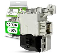 Bloccoporta Lavatrice 16(6) A 250V con Contatti 3 x 6,3 mm AMP con Codice Originale 00623782 00627046 00637457 00637590 00638259 per Bosch per Siemens - MADE IN ITALY - Garanzia di 5 Anni - ONIX TECH