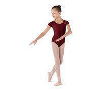 Bloch Cl5602 Body a Maniche Corte Dujour Microlux, Borgogna, 8-10 Bambine e Ragazze