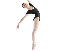 Bloch Dance Cavalier - Body a maniche corte, da donna, S, colore: nero