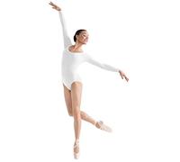 Bloch Dance Lepsi - Body a Maniche Lunghe da Donna, Donna, L5609, Bianco, Piccola
