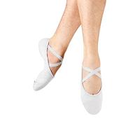 Bloch Dance Men's Pump Split Sole Canvas Ballet Slipper/Shoe, Scarpe da Ballo Uomo, Giardino Bianco opulento, 37.5 EU