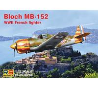 Bloch Mb-152 4 Decal V. For France 1:72 Plastic Model Kit RS MODELS