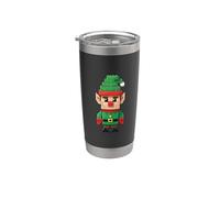 Block Building Builder Mattoni Master Builder Christmas Elf Bicchiere termico in acciaio inox doppia parete