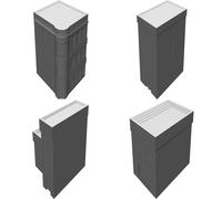 Block Buildings Set Compatible with Atlas Series Scale Model Kit