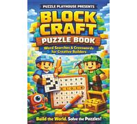Block Craft Puzzle Book: Word Searches, Crosswords Fun for Creative Kids with a bouns Colouring
