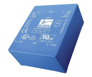 Block FL 30/9 Trasformatore per circuiti stampati 2 x 115 V 2 x 9 V/AC 30 VA 1.66 A