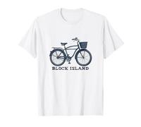 Block Island - Bicicletta Grafica Rhode Beach Montauk Fishing Maglietta