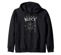 Block Island Souvenir Compass Rose RI Nautical Boat Felpa con Cappuccio
