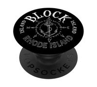 Block Island Souvenir Compass Rose RI PopSockets PopGrip Adesivo