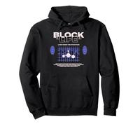 Block Life - Abbigliamento di Strada Y2K Felpa con Cappuccio